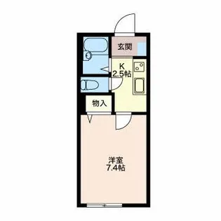 LinPot高見【1階】の間取り