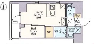 クレストコート東日暮里【2階】の間取り