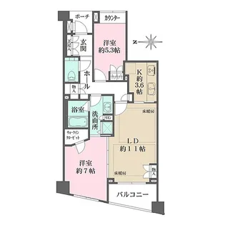 下北沢パークハウス【5階】の間取り