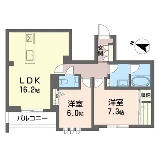 シャーメゾンステージ横濱白楽【3階】の間取り