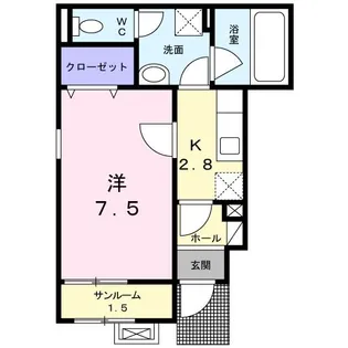 ピノ コルダ栄【1階】の間取り