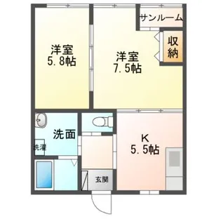 レジデンス馬渡【2階】の間取り