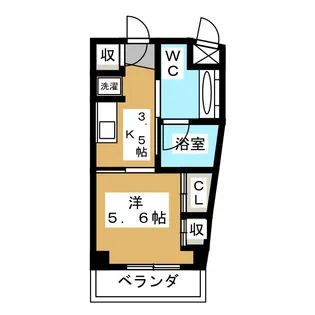 ビブレにししろ【4階】の間取り