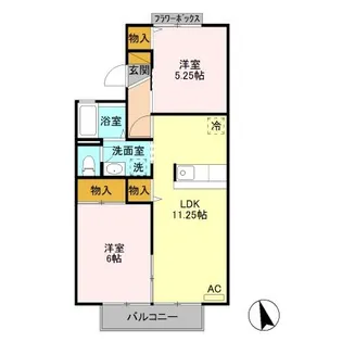 ガーデンハイツ【1階】の間取り