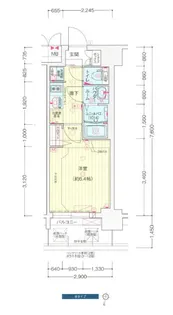 プレサンス西中島南方セレスト【11階】の間取り