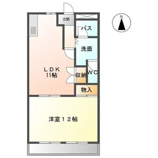 TハピネスB棟【2階】の間取り