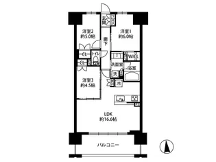 レーベン長野 THE MID TOWER【18階】の間取り