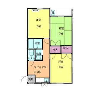 レジデンス波岡【1階】の間取り
