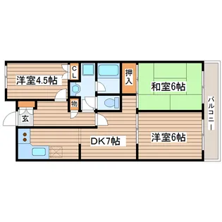 グレイスハイツ台原【1階】の間取り