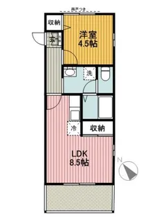 フラッツA【1階】の間取り