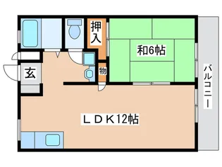ドミール岩脇A【2階】の間取り