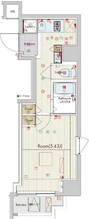 セリュークス横濱阪東橋【10階】の間取り