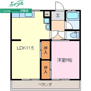 モンレーヴ伊勢【3階】の間取り