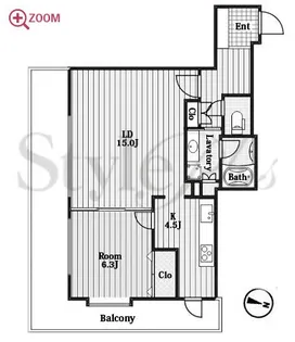 ライオンズタワー千種【5階】の間取り