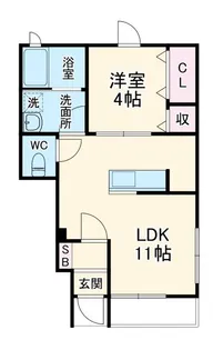 グレイスK【1階】の間取り
