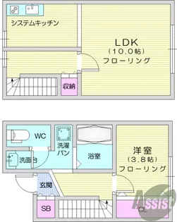スカイピア【1階】の間取り