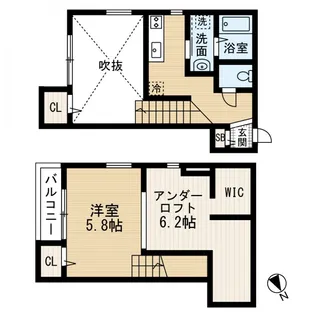 casanegra井尻【1階】の間取り