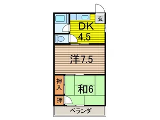 フジハイツ【2階】の間取り