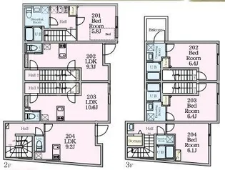 Reberty竹ノ塚【2階】の間取り