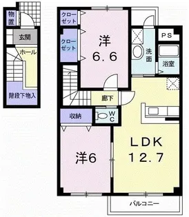 カメリアボア【2階】の間取り