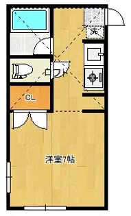 ピュア東中島【1階】の間取り