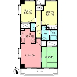 コンフォール生田【3階】の間取り