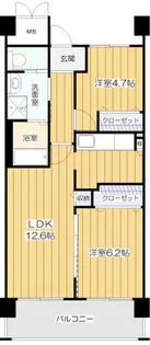 高優賃アメニティコート武庫之荘【5階】の間取り