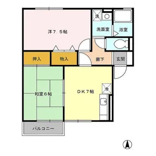 ヴィステリア A・B【2階】の間取り