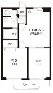 フローラ梶ヶ谷【1階】の間取り