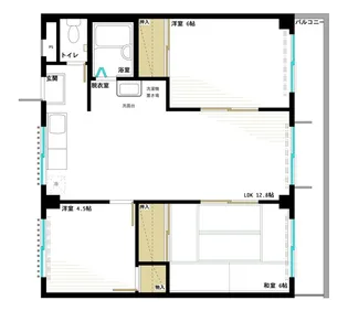 ベルビュー1【1階】の間取り