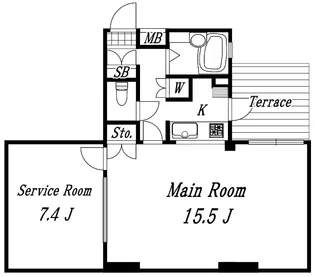 【デザイナーズM】Crest Palace Minamigyotokuの間取り