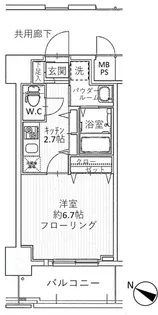 エスリード弁天町南【6階】の間取り