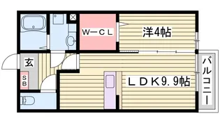 クレスト玉手【2階】の間取り
