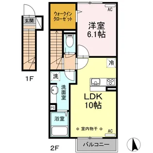 セジュール南原【2階】の間取り