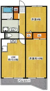 オリジン・ドゥ・テンプル【1階】の間取り