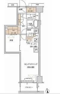 プライムネクサス大森北【4階】の間取り