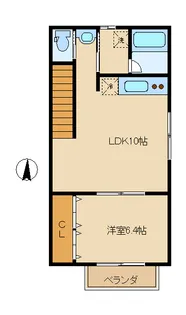 東が丘ハイツ【2階】の間取り