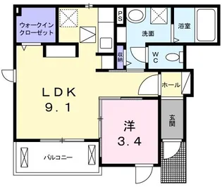 フィオーレ サンアイ【1階】の間取り