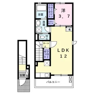 メゾン・ド・グリーン【2階】の間取り