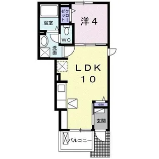 エレガントハウス 東門 A【1階】の間取り