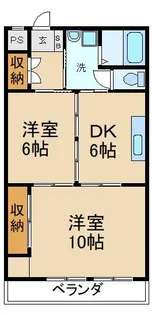 富田マンション【1階】の間取り