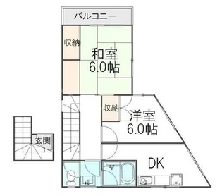 パラダイム堀之内【3階】の間取り