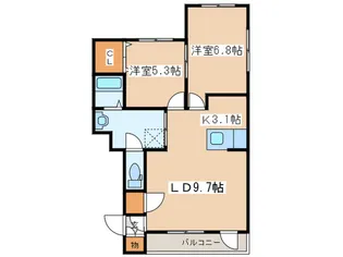 グランメ-ル栄通A【3階】の間取り