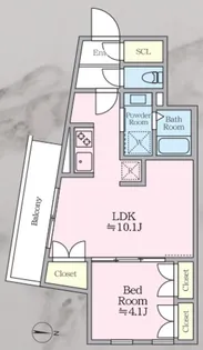 MEJIRORESIDENCE【4階】の間取り