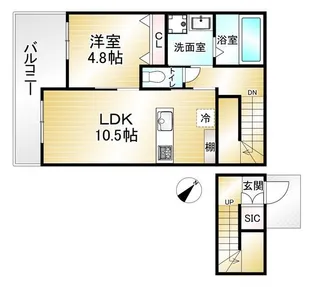 INOテラス【2階】の間取り