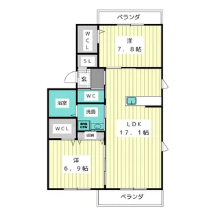 メゾンきたじま【3階】の間取り