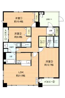 フジヤマフラッツ【8階】の間取り