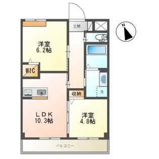 アルチュール【3階】の間取り