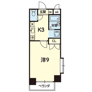 サプリームマンション【5階】の間取り