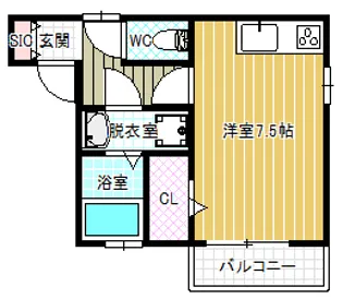 セジュールエルグリーン【2階】の間取り